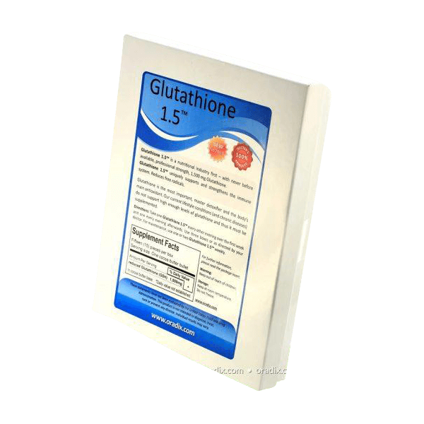 Buy Oradix Glutathione 1.5 (1,500mg reduced glutathione) suppositories UK