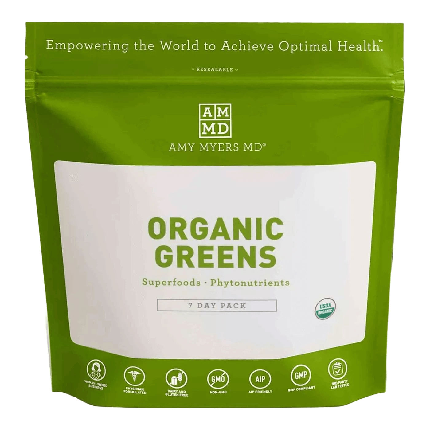 Buy Organic Greens 7 day pack | Amy Myers MD UK