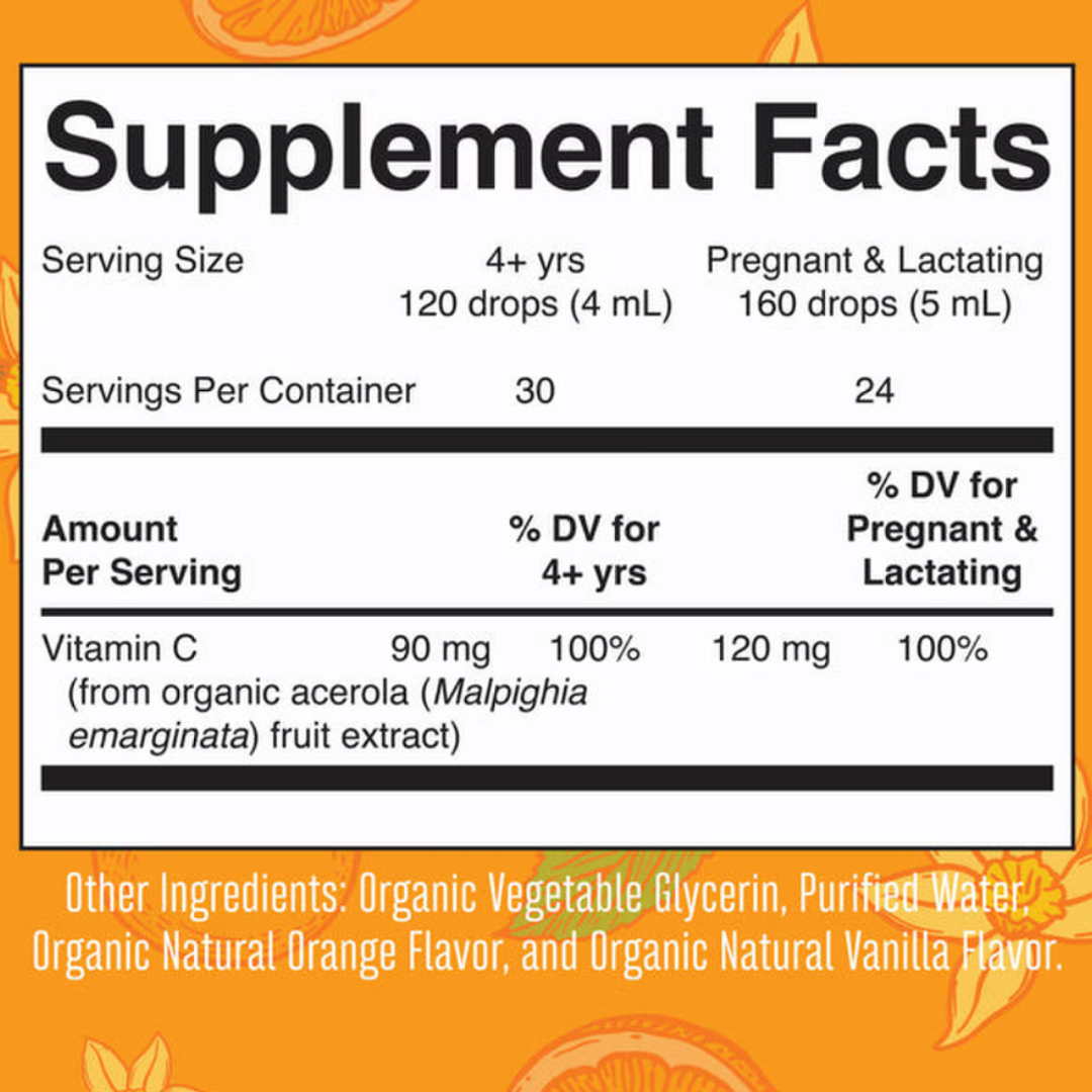 mary Ruths organic vitamin c drops orange vanilla - adults and kids - proactive healthcare uk 