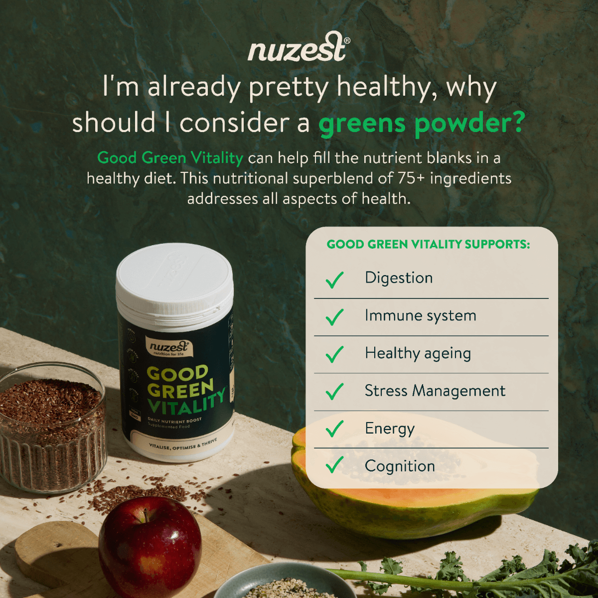Buy Good Green Vitality | 120g UK