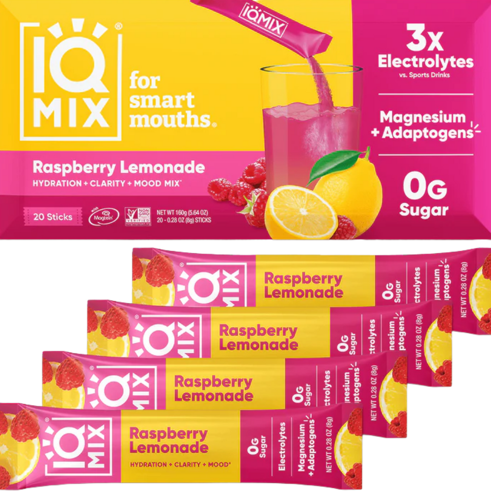 Buy IQMIX Raspberry Lemonade | 20 Electrolyte Hydration Sachets UK online