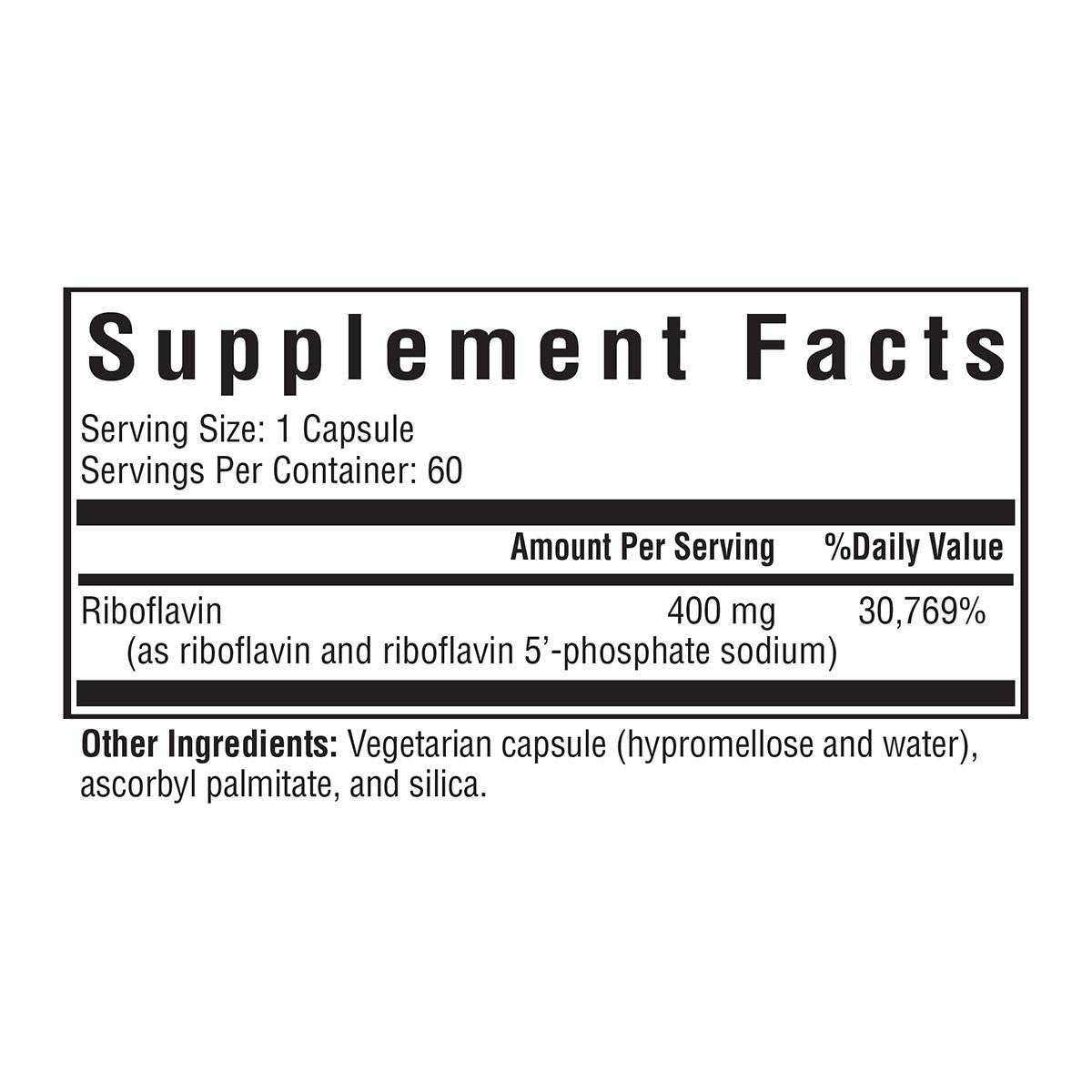 Buy Riboflavin | 60 Capsules | Seeking Health UK