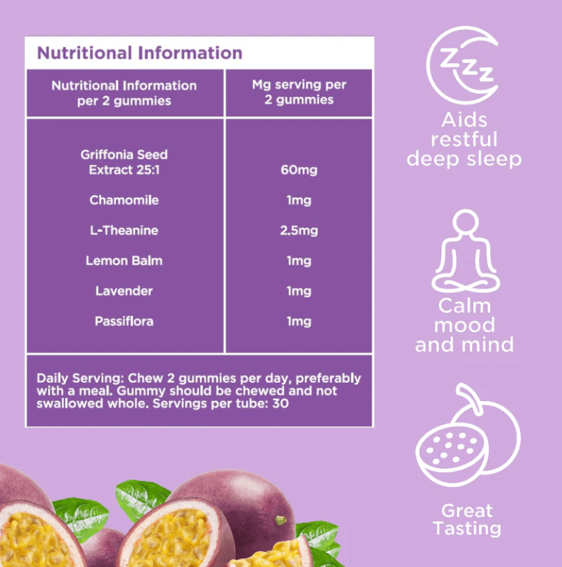Buy Relaxation Gummys | Passion Fruit | 60 Gummies UK