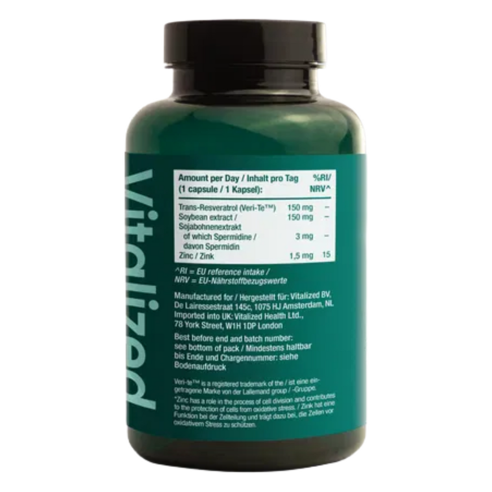 Spermidine & Resveratrol, 30 capsules - Vitalized UK