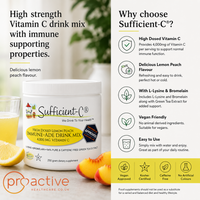 Buy Sufficient-C® High Dose Lemon Peach Immune-Ade drink mix - 250 gram size UK online