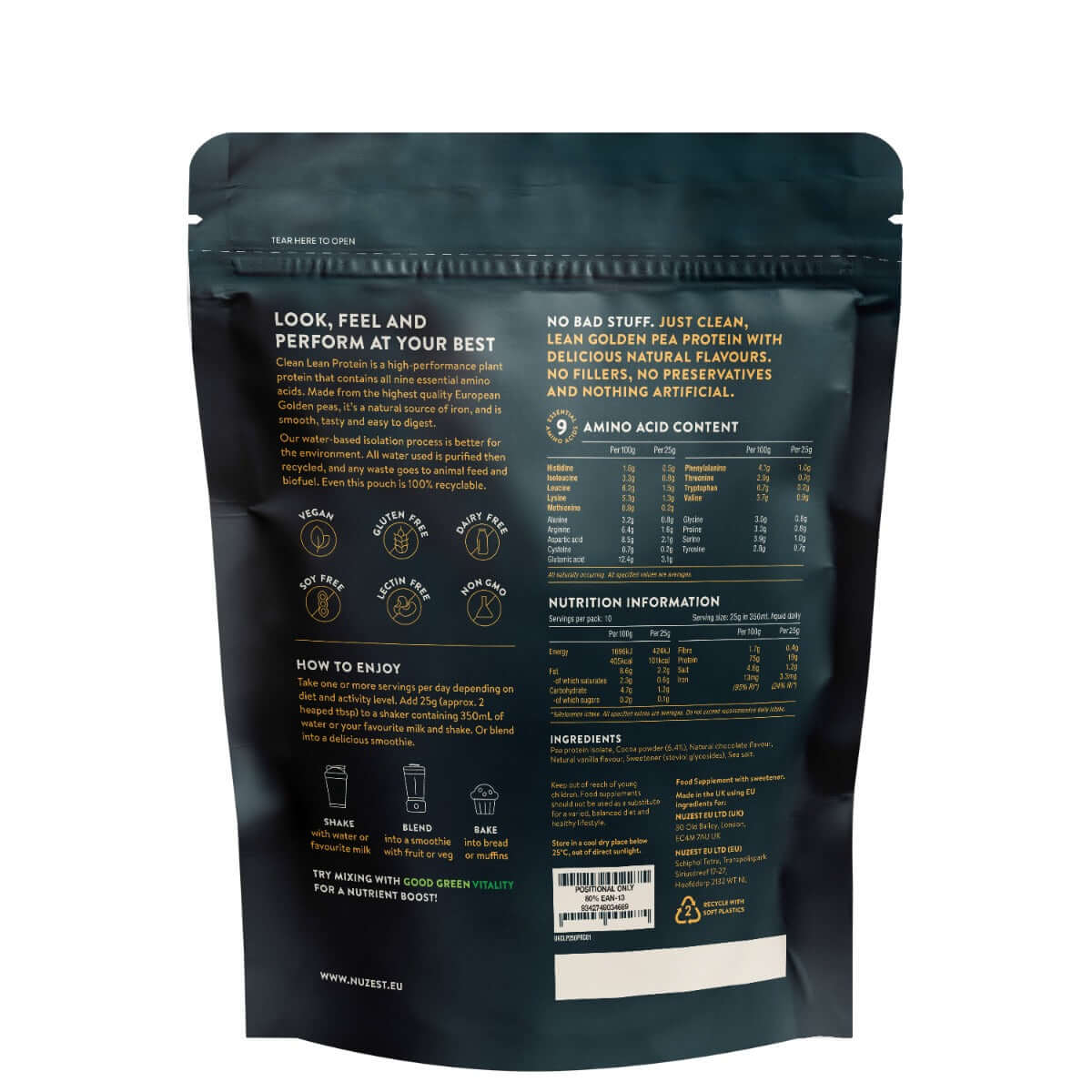 Buy Clean Lean Protein | Rich Chocolate | 250g UK