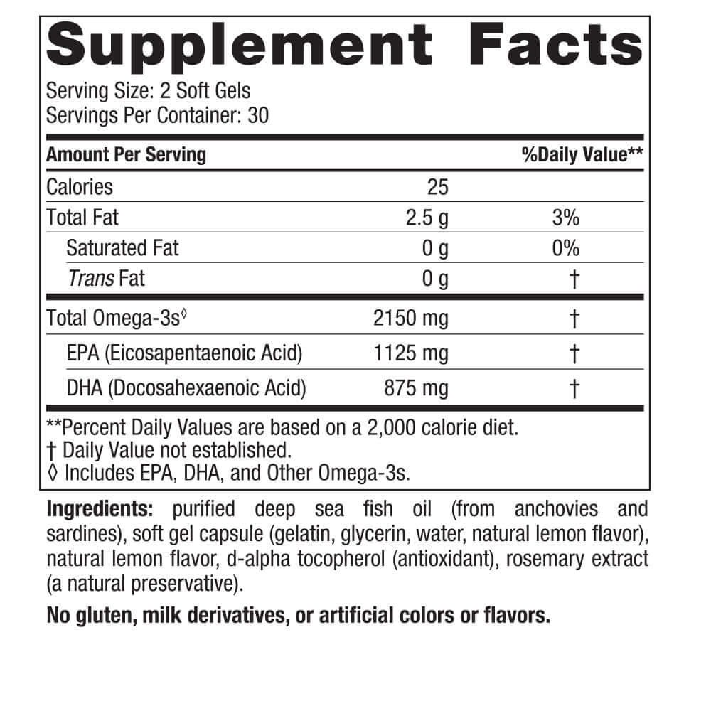 Buy Ultimate Omega 2X | 2150mg Lemon | 60 Softgels UK