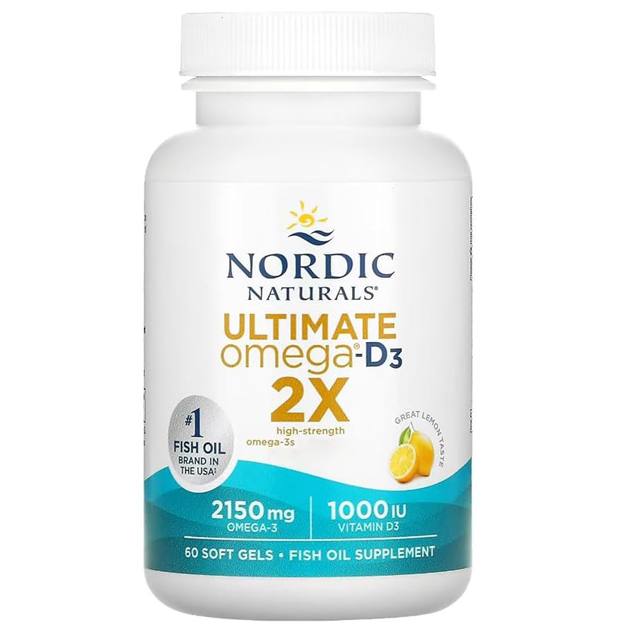 Ultimate Omega 2X with Vitamin D3 | 60 Softgels | nordic Naturals
