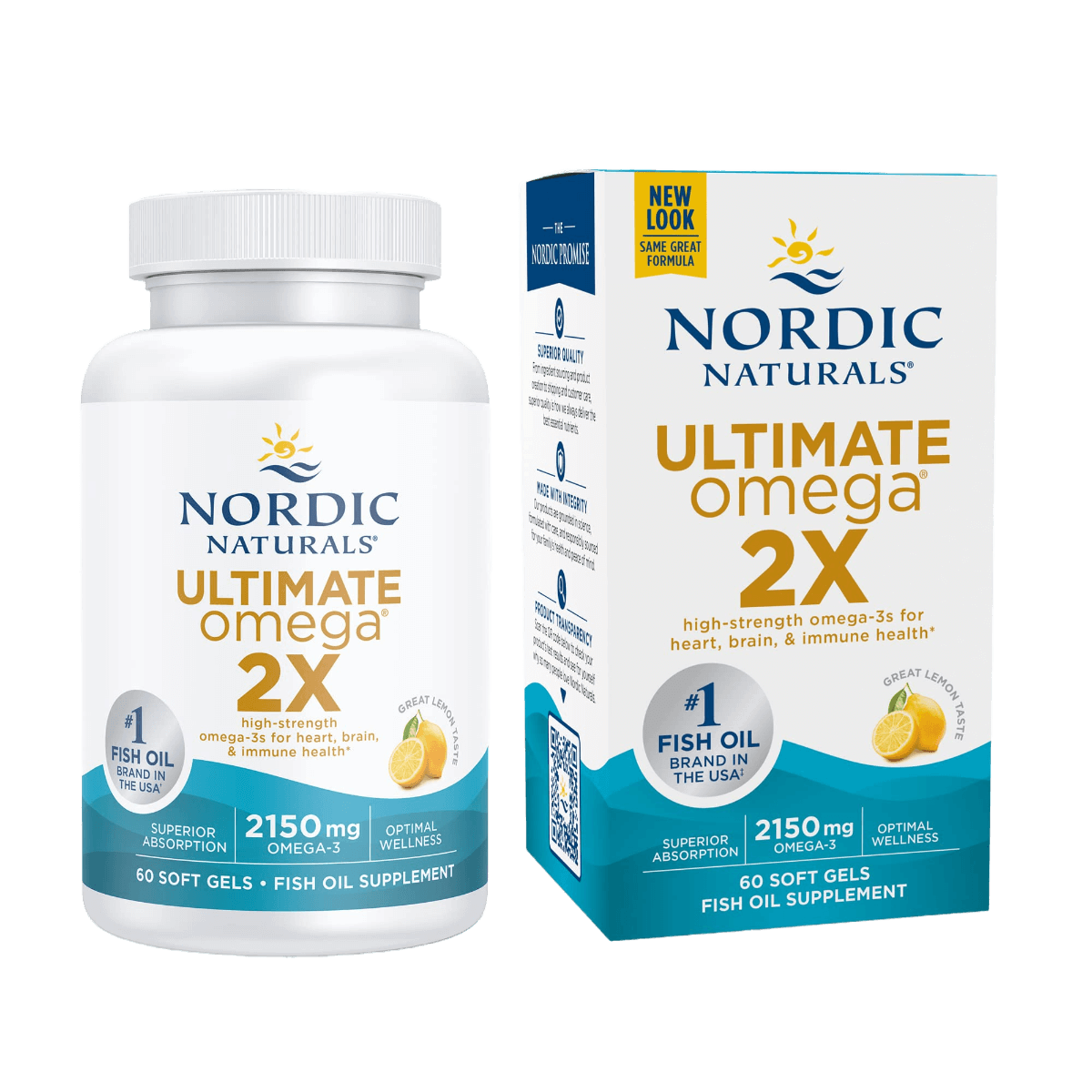 Buy Ultimate Omega 2X | 2150mg Lemon | 60 Softgels UK
