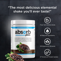 Absorb Plus Whey - Elemental Powder - 1kg Unsweetened Chocolate - IMIX Nutrition 