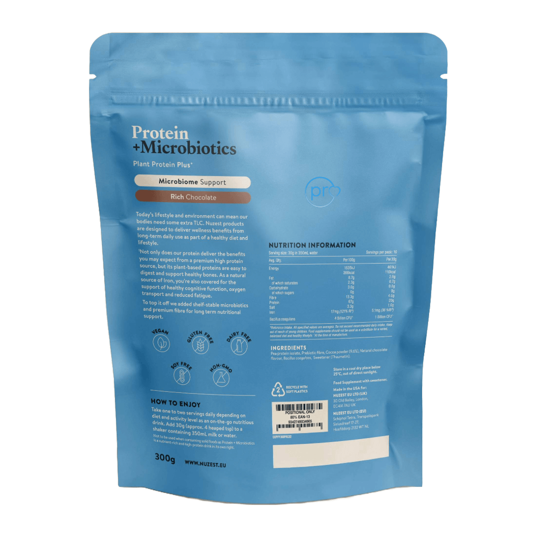 Buy Protein Plus Microbiotics | Rich Chocolate | 300g UK