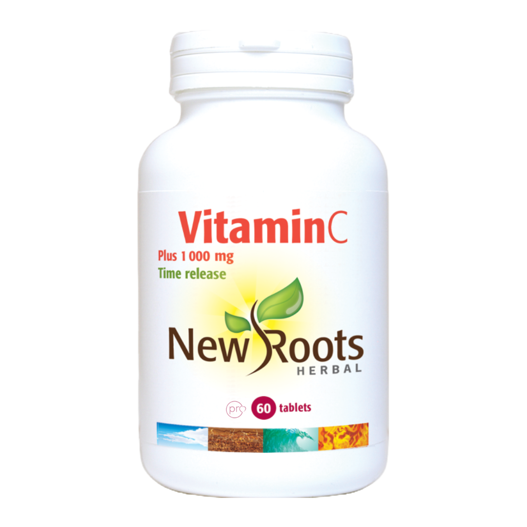 Buy Vitamin C Plus 1000 mg - Time Release - 60 Tablets UK | New Roots Herbal