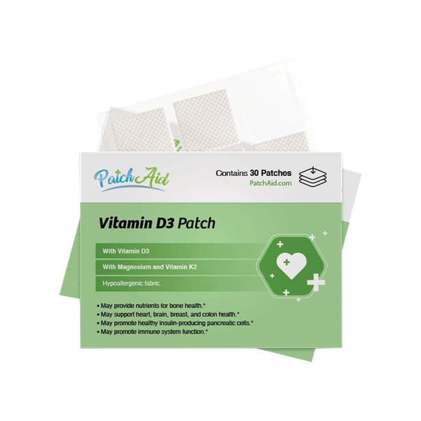 Buy Vitamin D3 with K2 Vitamin 30 Topical Patches | PatchAid UK
